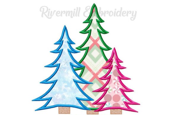 Review: Applique Trio of Christmas Trees for Sweatshirts
