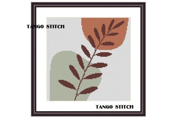 Review: Modern Abstract Leaf Cross Stitch Design