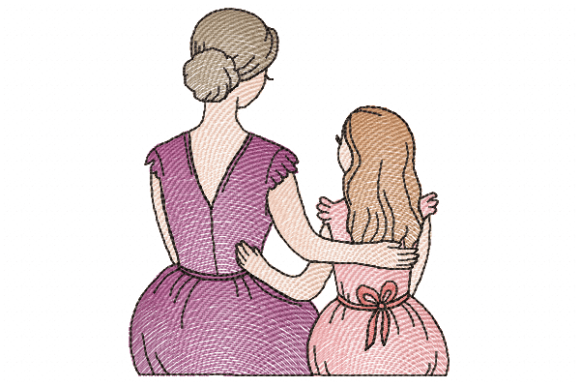 Review: Mother and Daughter Embroidery Design for Merch